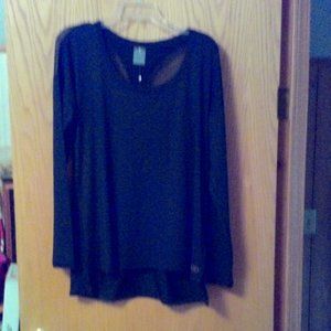 Caliia by Carrie Underwood Black Workout Top Long Sleeve Size L